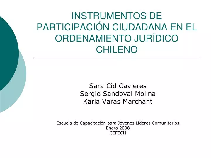instrumentos de participaci n ciudadana en el ordenamiento jur dico chileno