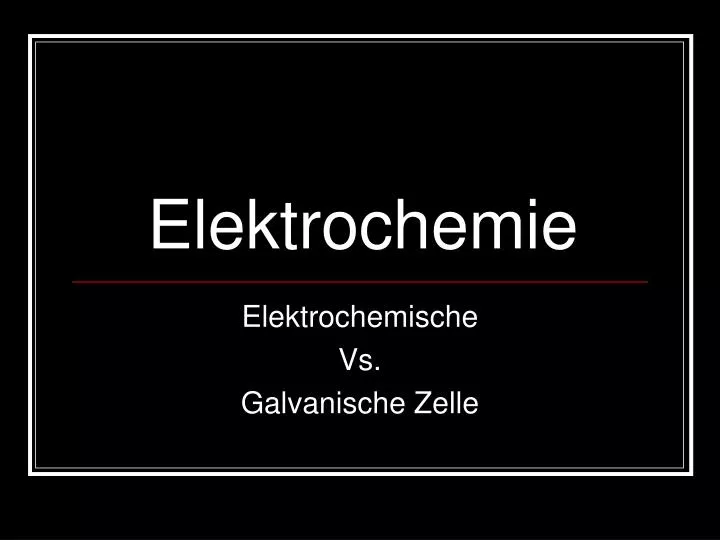 elektrochemie