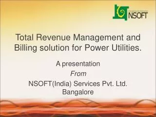 Total Revenue Management and Billing solution for Power Utilities.