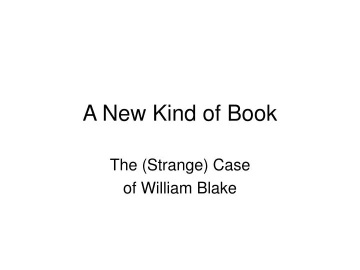 a new kind of book