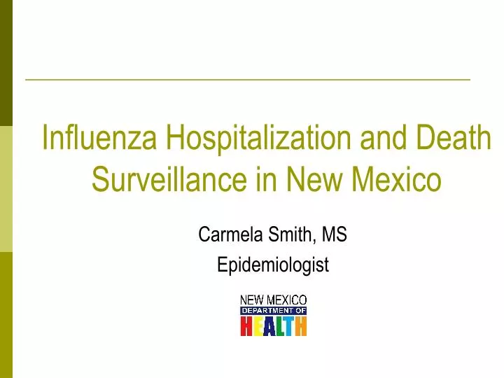influenza hospitalization and death surveillance in new mexico