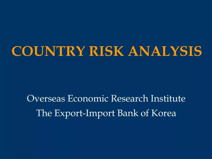 country risk analysis