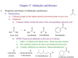 Chapter 17 Aldehydes and Ketones