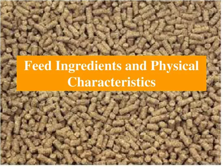 feed ingredients and physical characteristics