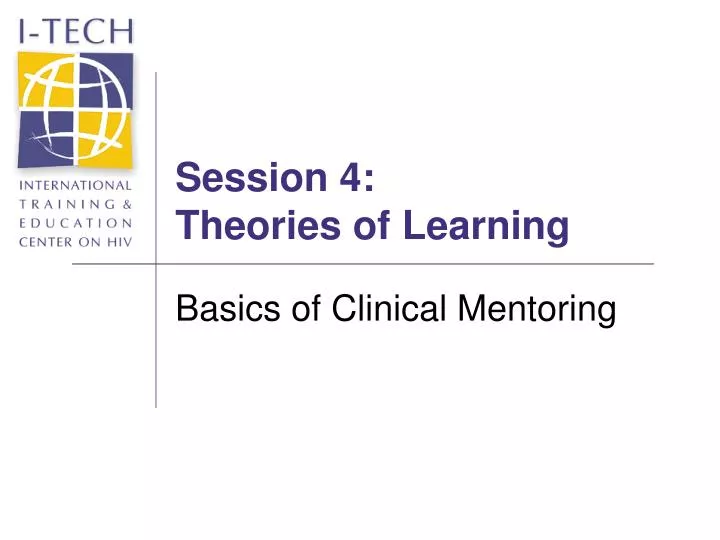 session 4 theories of learning