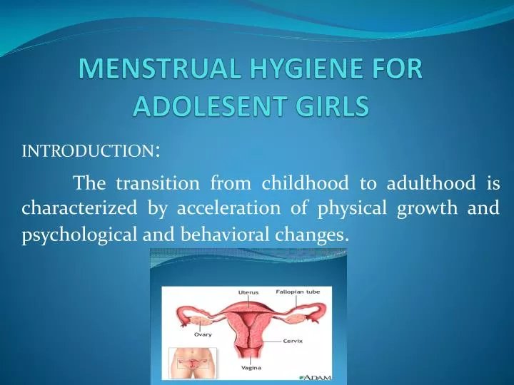 menstrual hygiene for adolesent girls