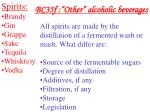 Spirits: Brandy Gin Grappa Sake Tequila Whisk(e)y Vodka - slide 1