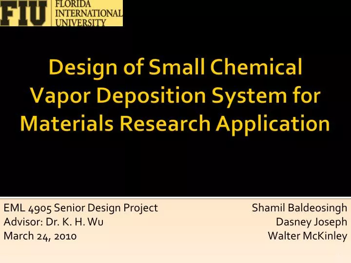 design of small chemical vapor deposition system for materials research application