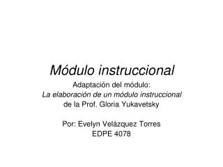 Módulo instruccional