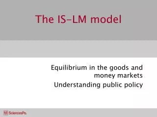 The IS-LM model