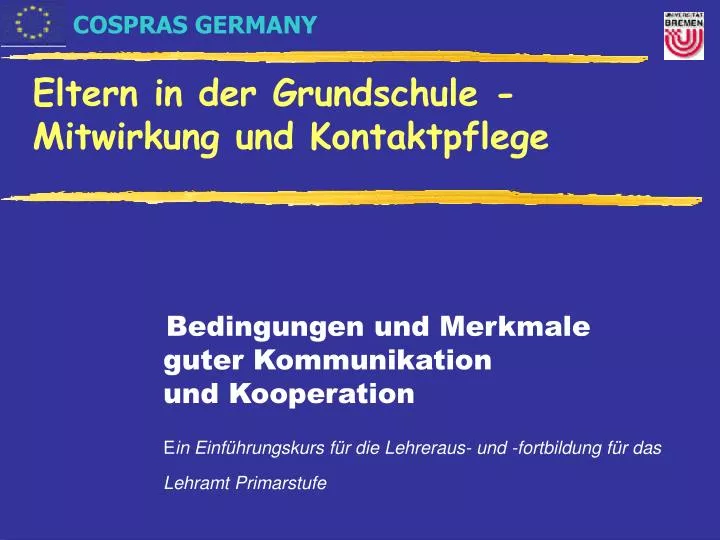 eltern in der grundschule mitwirkung und kontaktpflege