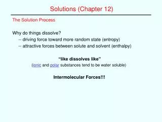 Solutions (Chapter 12)