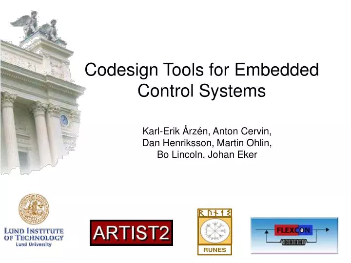 codesign tools for embedded control systems
