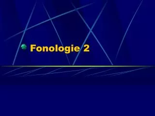 Fonologie 2