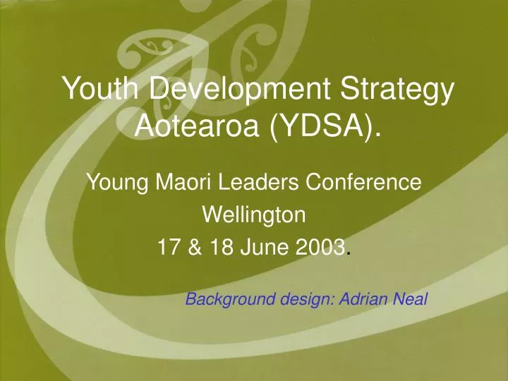 youth development strategy aotearoa ydsa