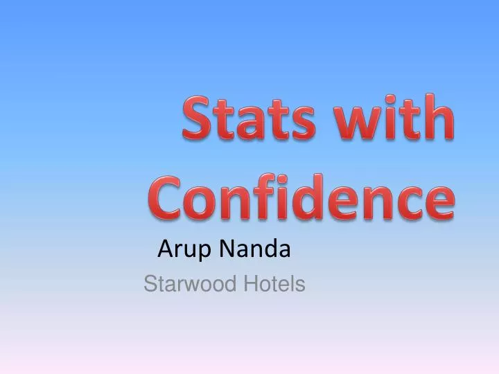 stats with confidence