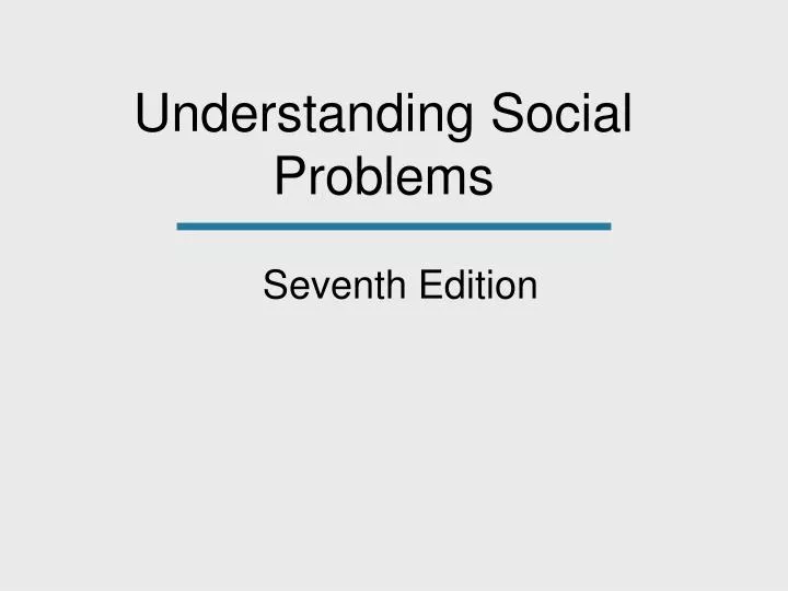 understanding social problems