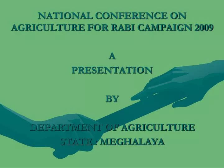 national conference on agriculture for rabi campaign 2009