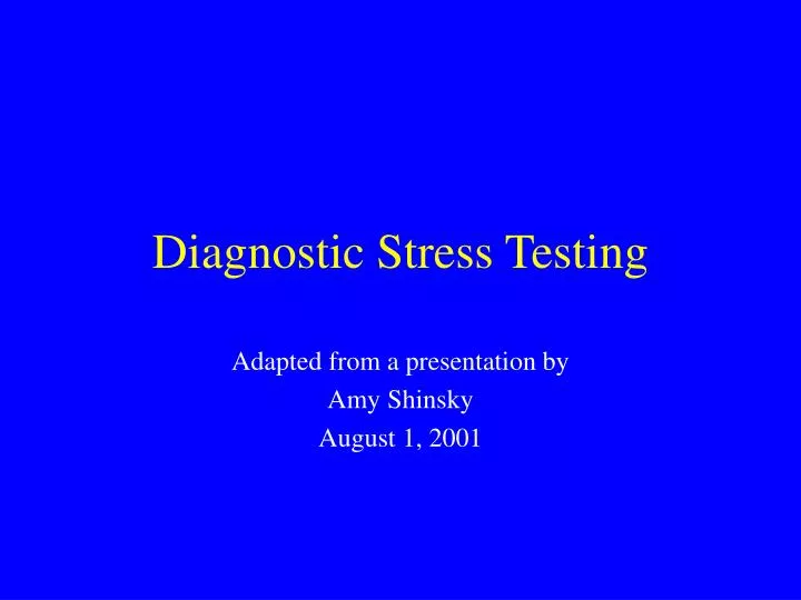 diagnostic stress testing