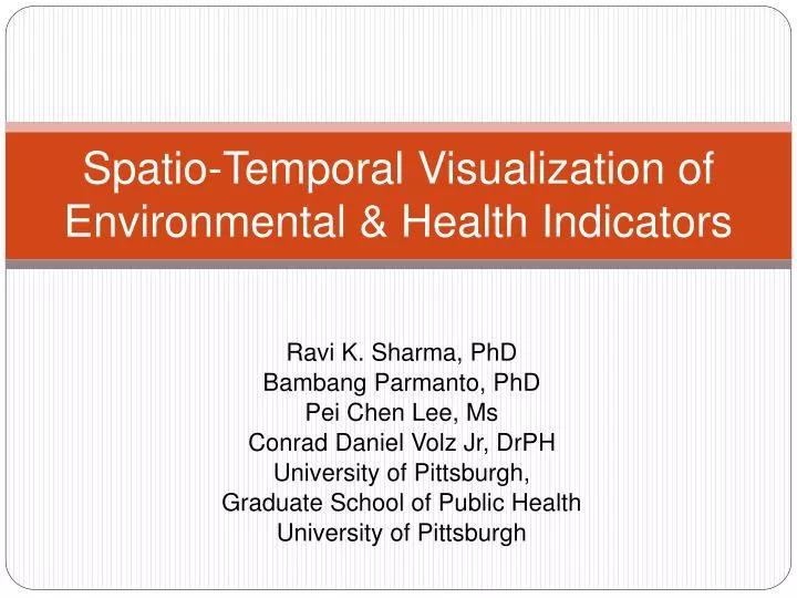 spatio temporal visualization of environmental health indicators