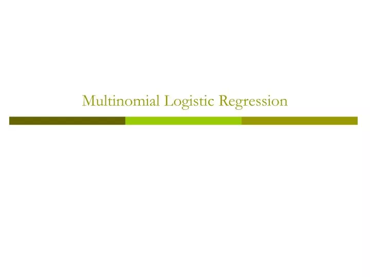 multinomial logistic regression