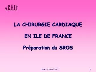 la chirurgie cardiaque en ile de france pr paration du sros