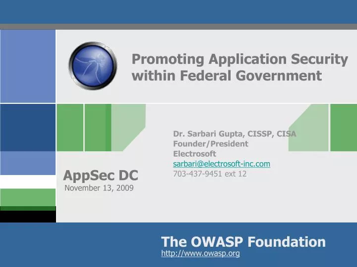 promoting application security within federal government