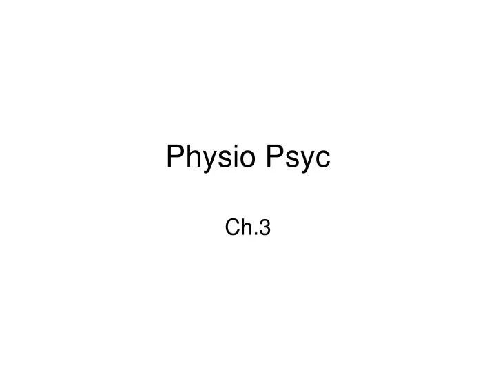 physio psyc