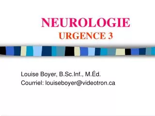 NEUROLOGIE URGENCE 3