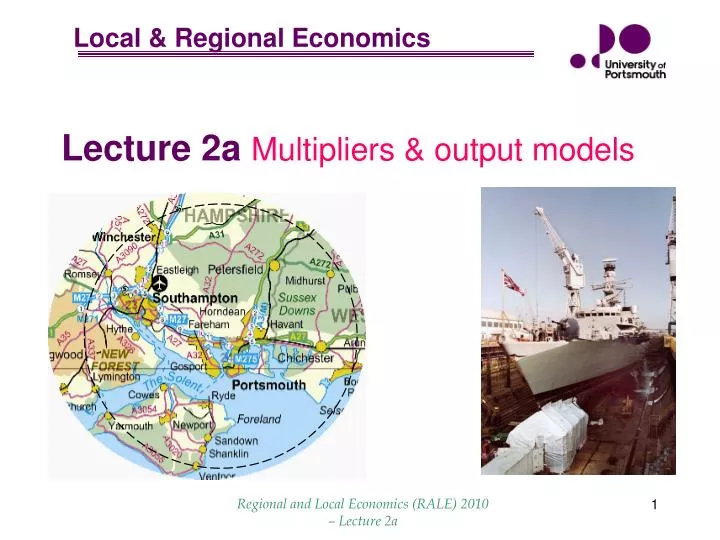 lecture 2a multipliers output models