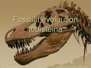 Fossiilit evoluution todisteina