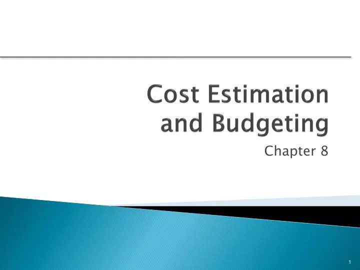 cost estimation and budgeting