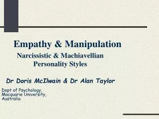 Empathy &amp; Manipulation