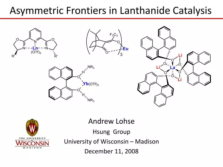 asymmetric frontiers in lanthanide catalysis