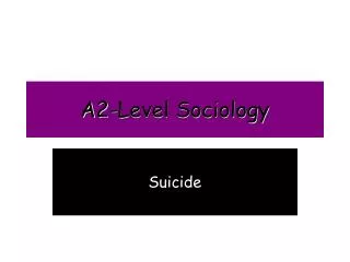 A2-Level Sociology