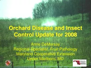 Orchard Disease and Insect Control Update for 2008