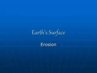 Earth’s Surface