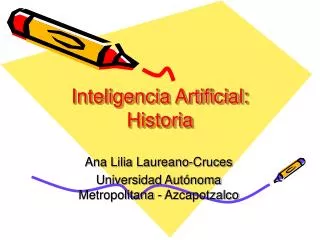 Inteligencia Artificial: Historia