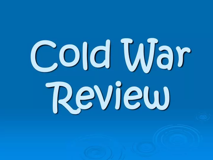 cold war review