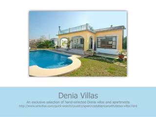 Villas in Denia
