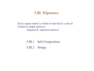 5.III. Nilpotence
