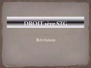 droit 1 re stg