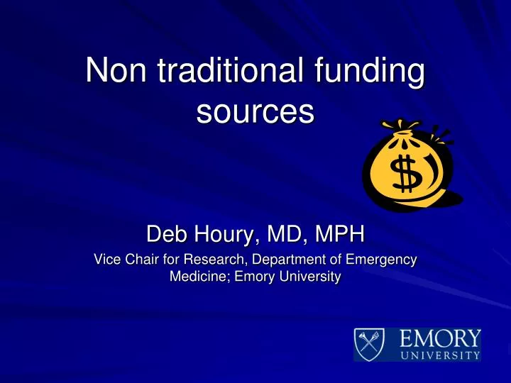 non traditional funding sources