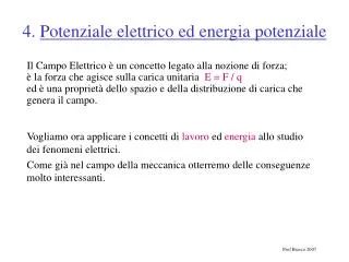 4. Potenziale elettrico ed energia potenziale