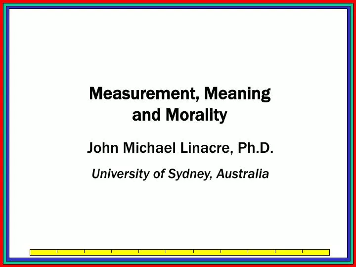 measurement meaning and morality