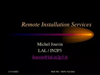 Remote Installation Services