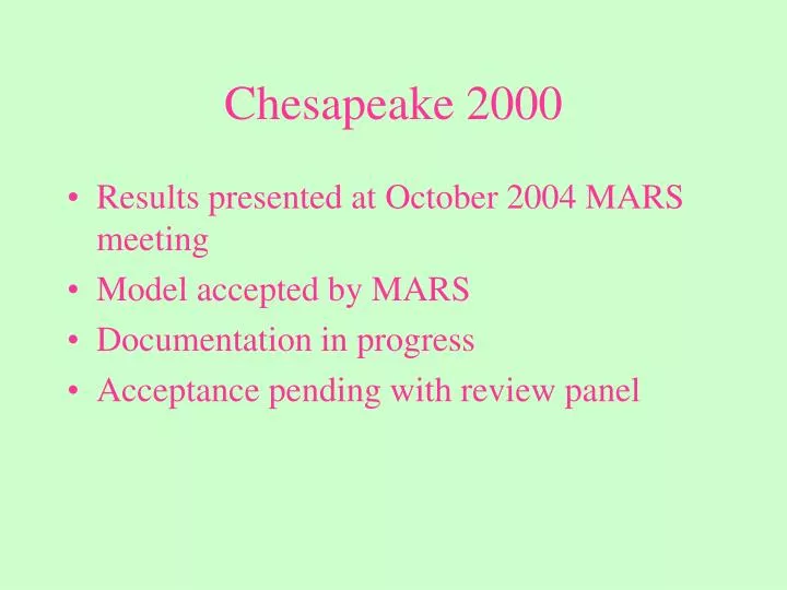 chesapeake 2000