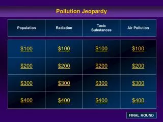 Pollution Jeopardy