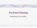 Pre-Event Planning - slide 1