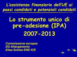 L’assistenza finanziaria dell’UE ai paesi candidati e potenziali candidati